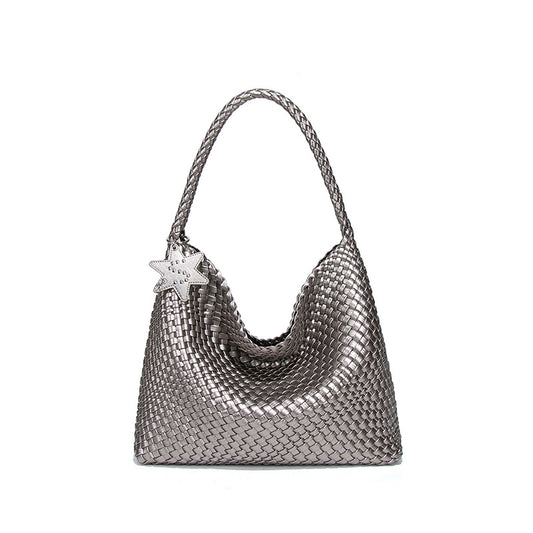 Women's Handmade Woven Large Capacity Commuter Portable Handbags