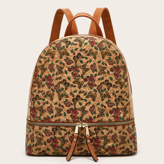Women's Fashion Personality Large Capacity Bark Printing Backpacks