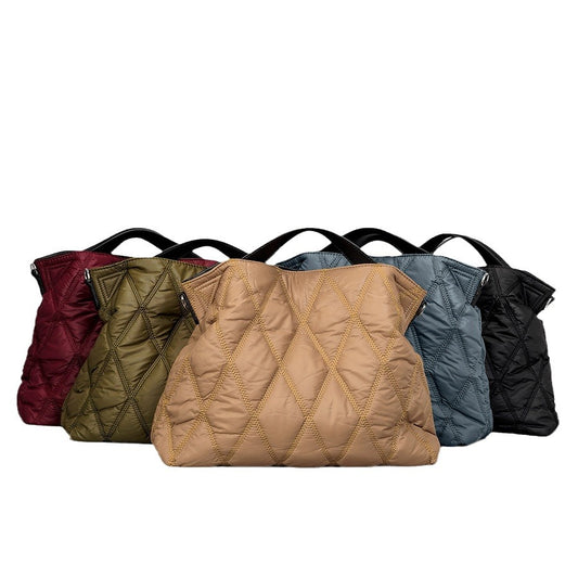 Women's Coat Fashion Rhombus Space Simple Solid Handbags