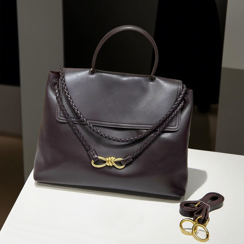 Cool Fashion Bow Gold Genuine Leather Buckle