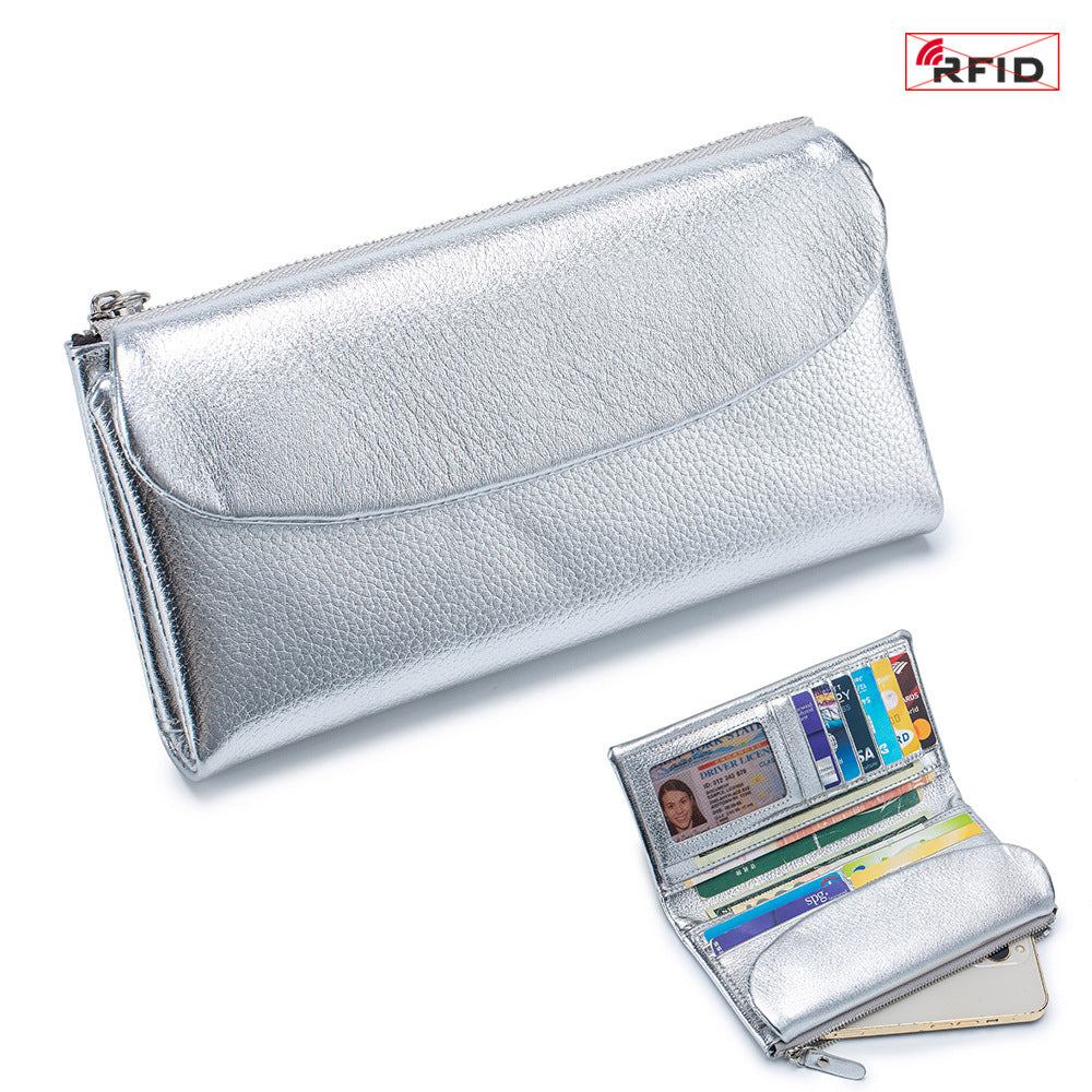 Layer Cowhide Clutch Female Soft Genuine Ladies Wallets