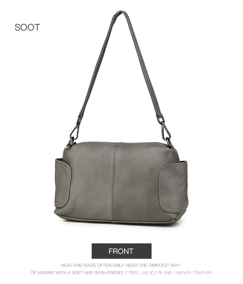 Women's Fashion Simple Genuine Leather Mom First Shoulder Bags