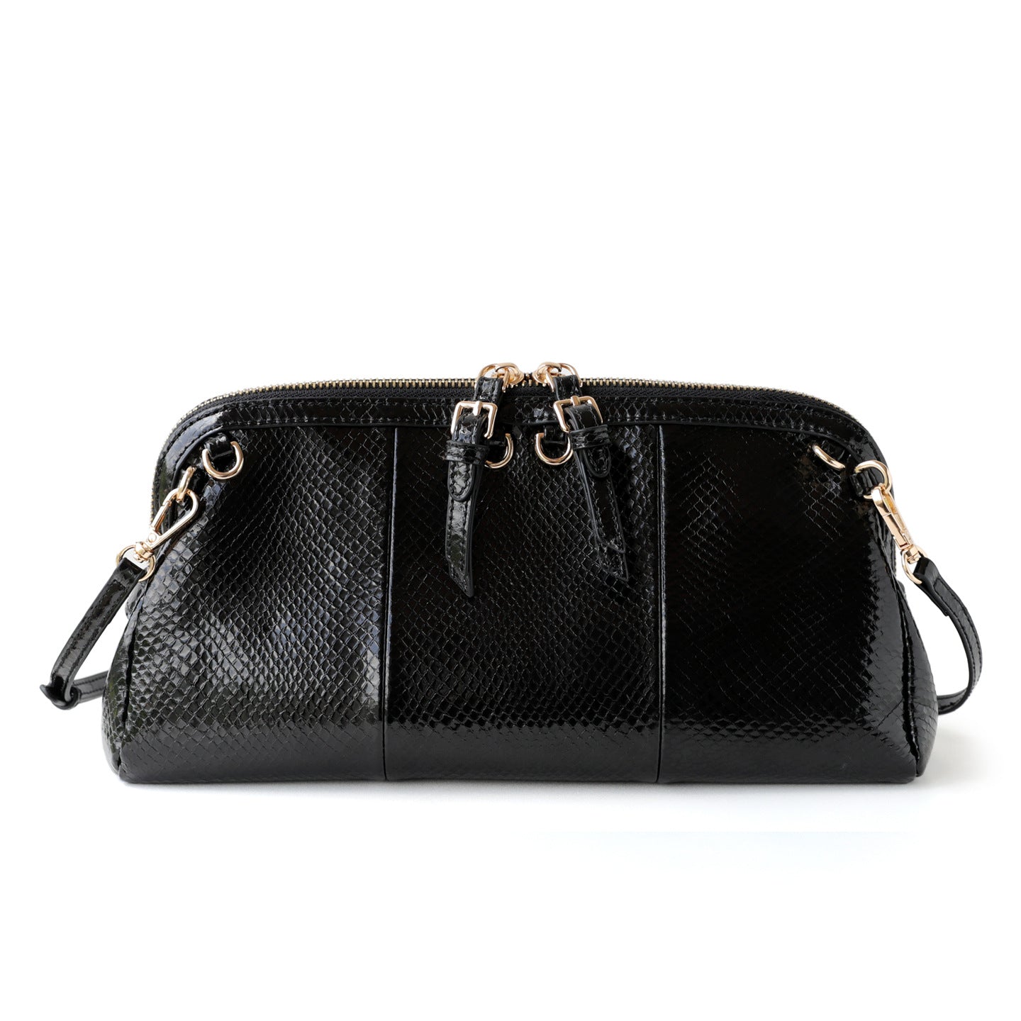 Elegant First Layer Cowhide Personality Snake Shoulder Bags