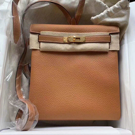 Fashion Kelly Litchi Pattern First Layer Backpacks