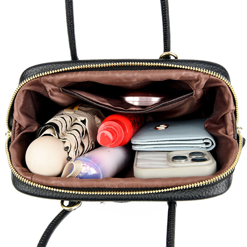 Women's Fashionable Simple Soft Leather Large Capacity Handbags