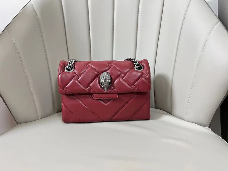 Eagle Head Sheepskin Bronze Chain Diamond Pattern Bags