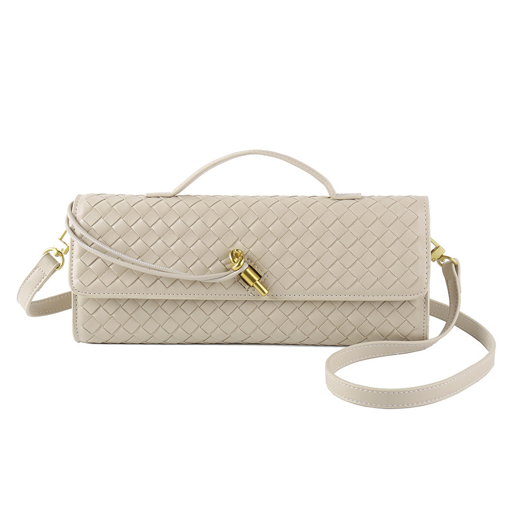 Popular Woven Dinner Baguette File Horizontal Handbags