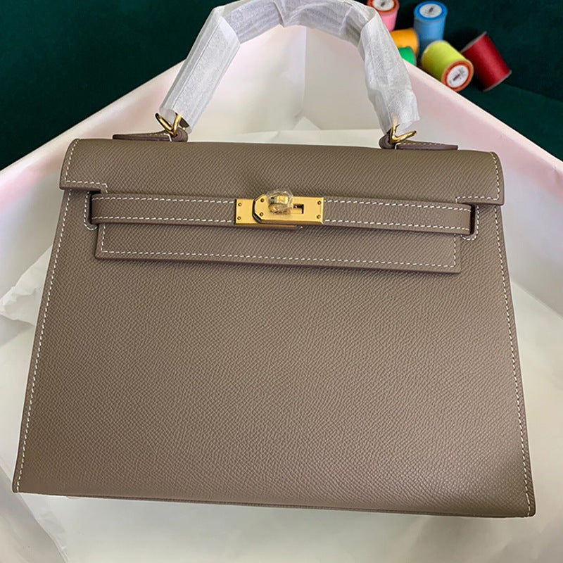 Women's Palm Print Genuine Leather Kelly Mini Bags