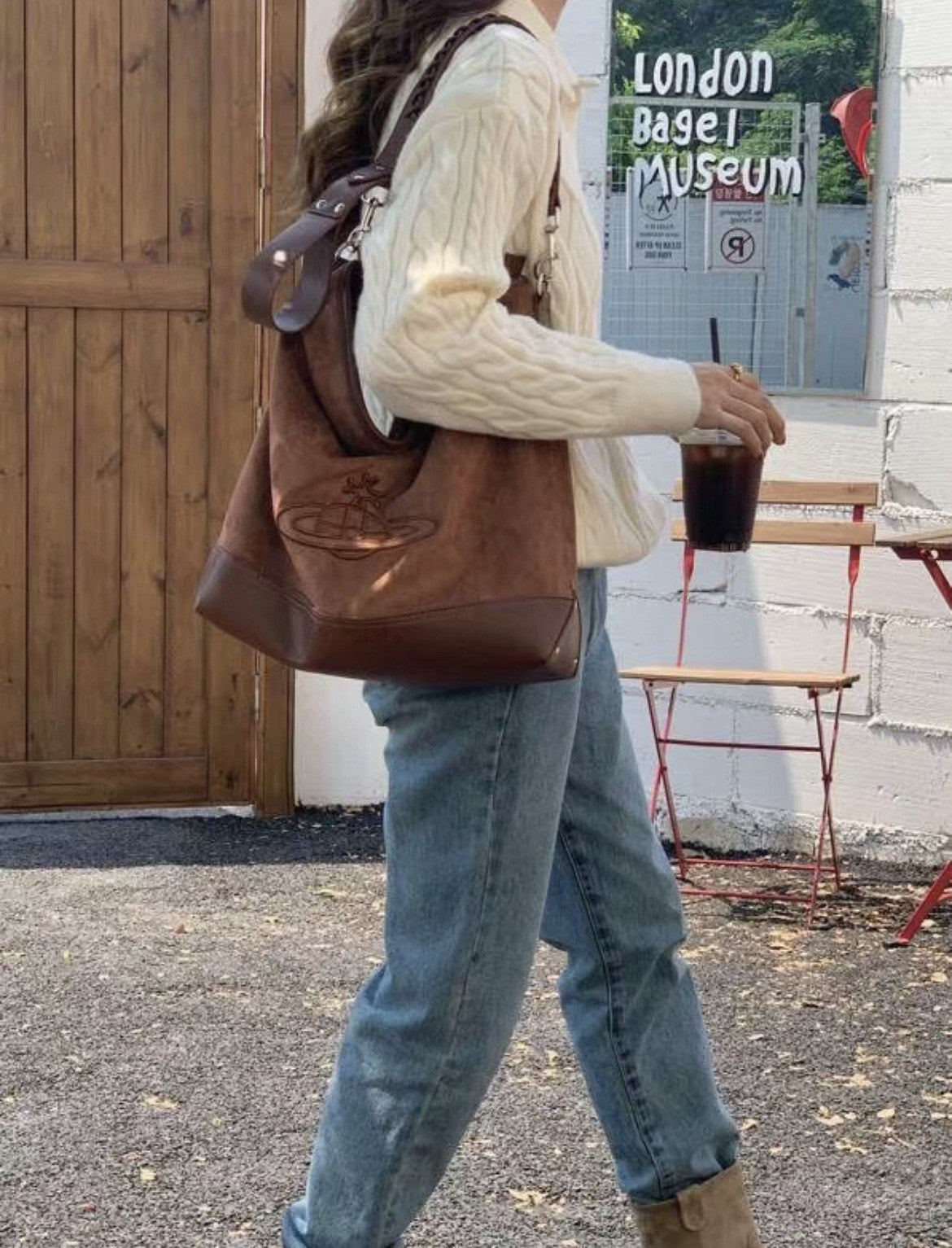 Women's Queen Mother Suede Wandering Large Capacity Crossbody Bags