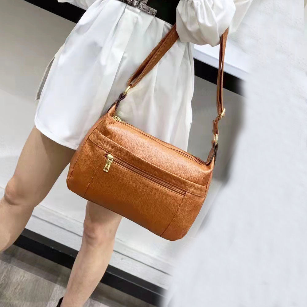 Women's Leather Mother Large Capacity Soft First Crossbody Bags