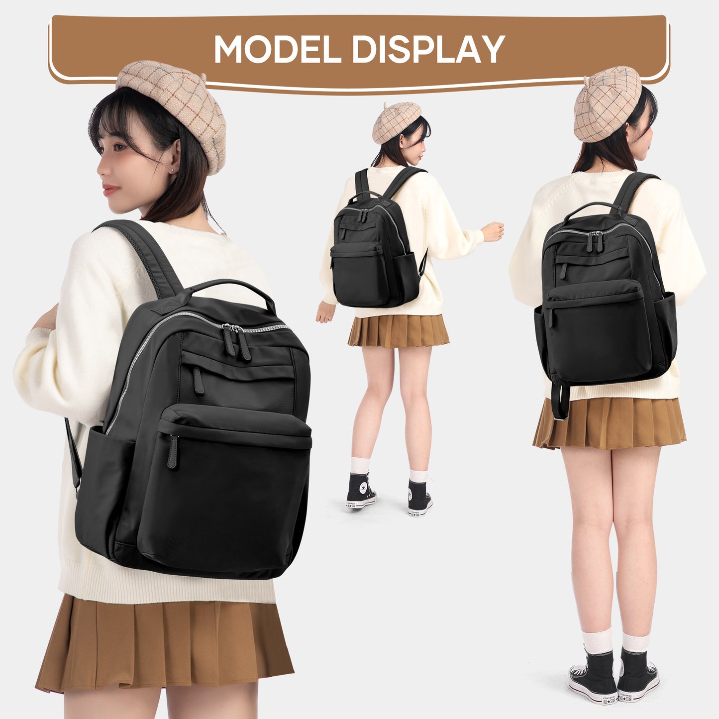 Women's Junior High College Commuter Computer Boys Backpacks