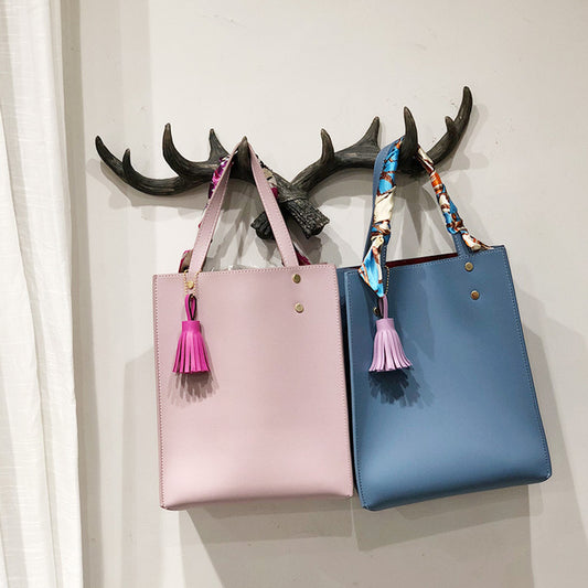 Korean Style Trendy Macaron Color Simple Shoulder Bags