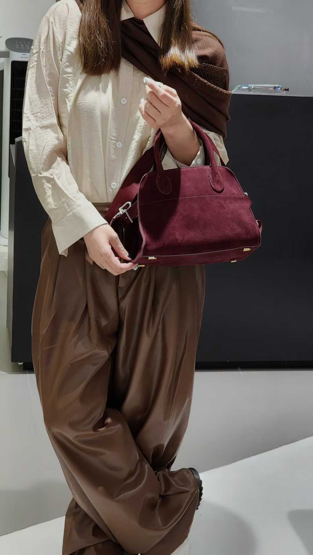 Women's Matte Leather Large Capacity Totes First Handbags