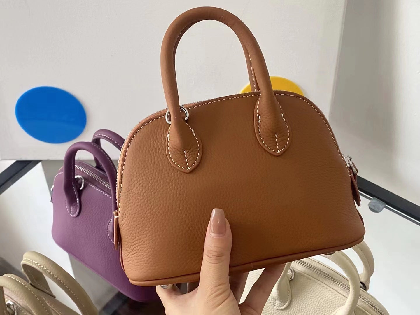 Women's & Men's Layer Cowhide Pure Leather Classic Versatile Fashion Men's Bags