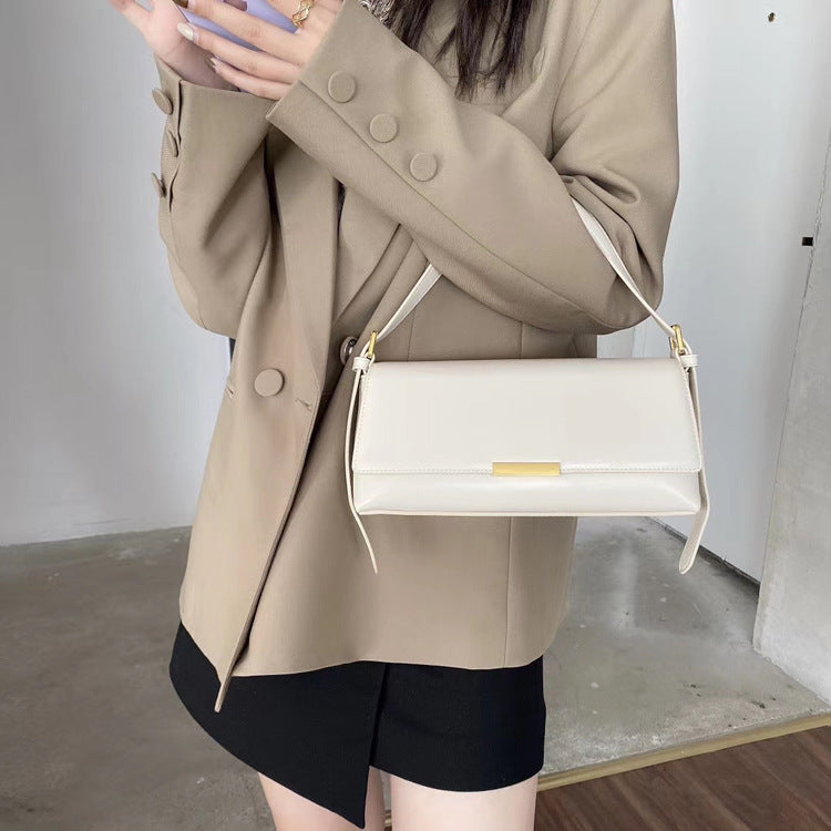Women's Retro Underarm Baguette Niche High-grade Genuine Shoulder Bags