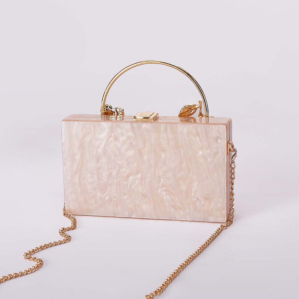 Lady's Flower Acrylic Wedding Banquet Clutch Evening Bags