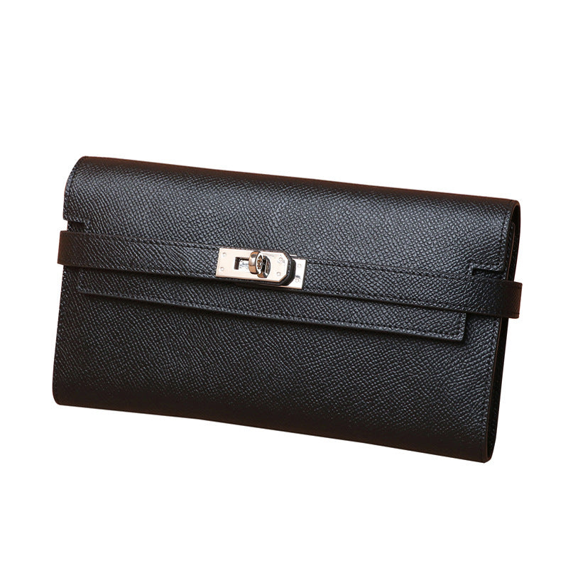 Women's Fashion Classic Palm Print Cowhide Clutch Ladies Wallets