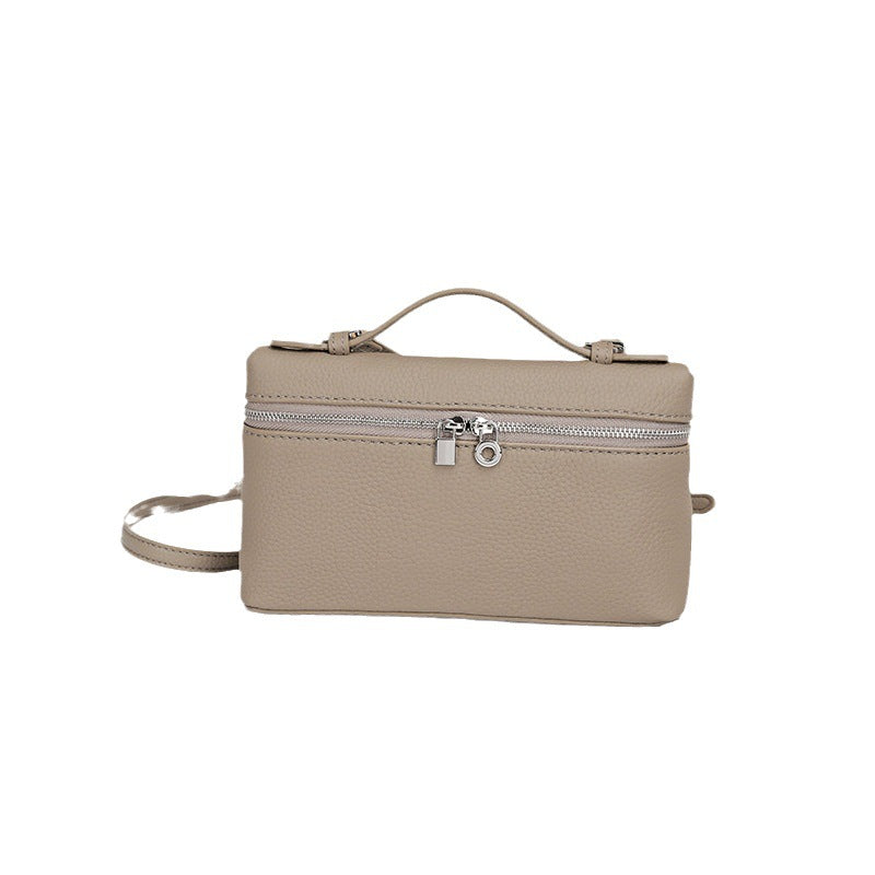 Women's Leather Niche Temperament Lunch Box Summer Simple Crossbody Bags
