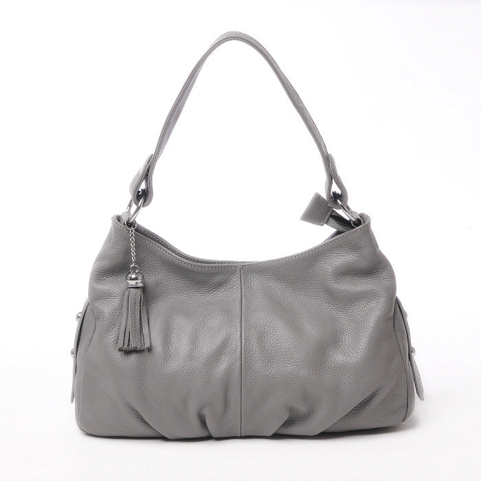 Women's Unique Underarm Cowhide Fashion Leather Shoulder Bags