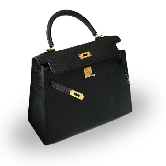 Women's Quality Palm Print Kelly Genuine Leather Shoulder Bags
