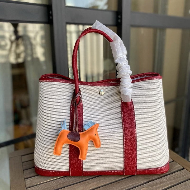 First Layer Cowhide Contrast Color Fashion Handbags