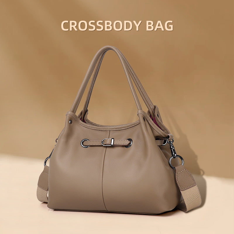 Women's Large Capacity Soft Leather Fashionable Simple Handbags