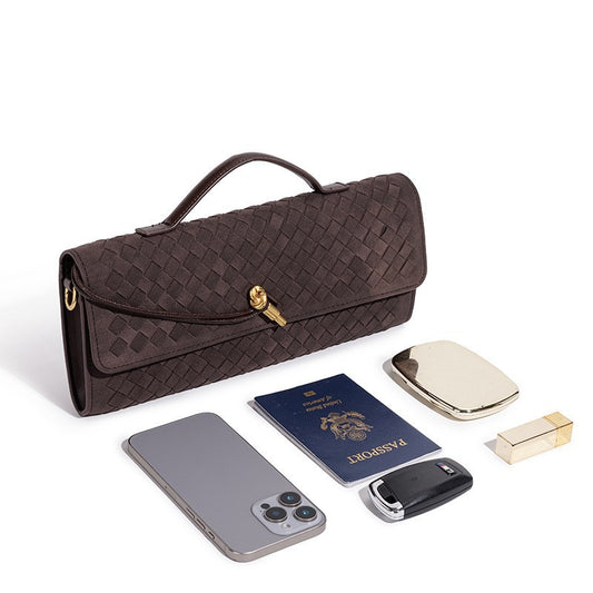 Women's Baguette Fashion Frosted Hand-woven Clutch Bags