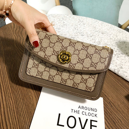 Women's Graceful Chain Underarm Fashion Printed Shoulder Bags