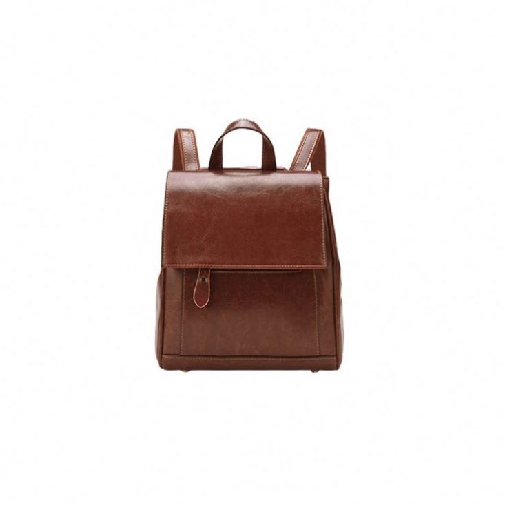 Women's Genuine Leather Fashion Oil Waxed Backpacks
