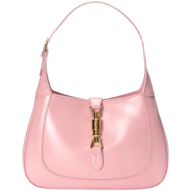 Women's Genuine Leather French Underarm Baguette Portable Shoulder Bags