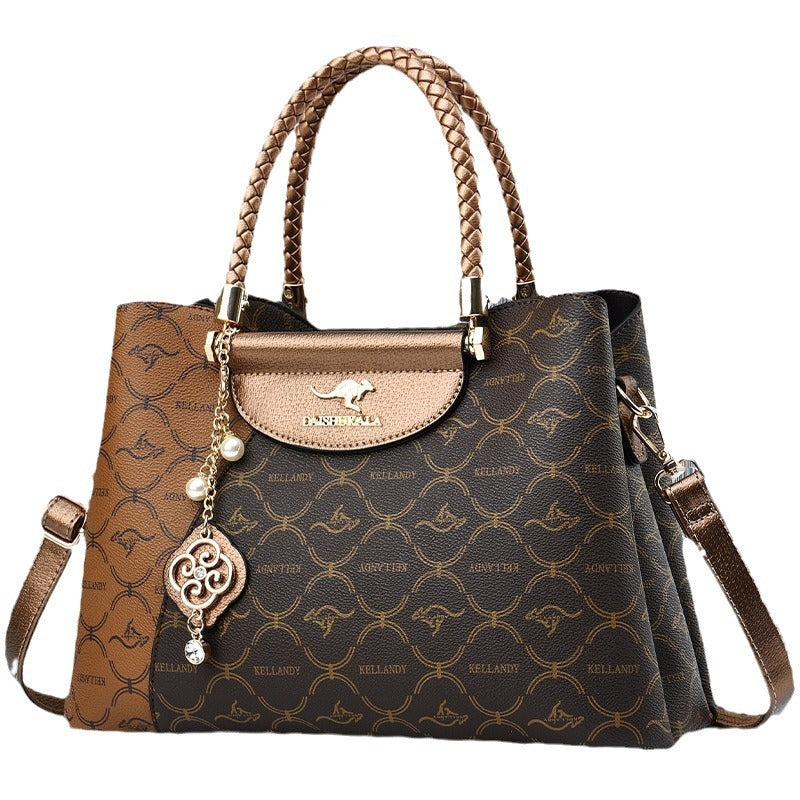 Women's Korean Style Fashion Vintage Printed Mother Handbags