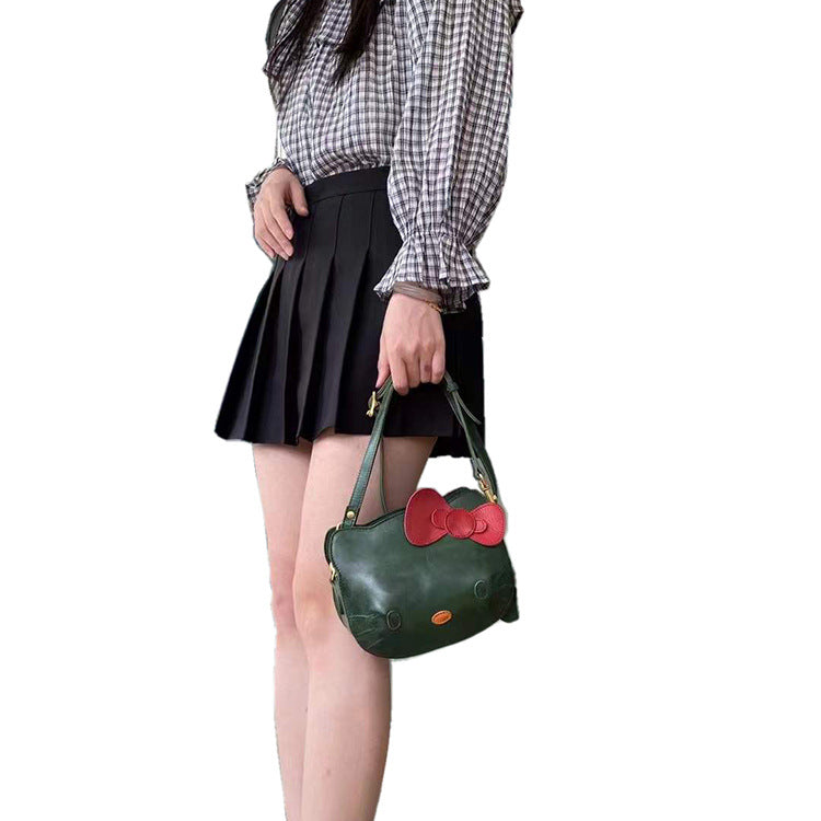 Cat Cartoon Cute Retro Large Capacity Shoulder Bags