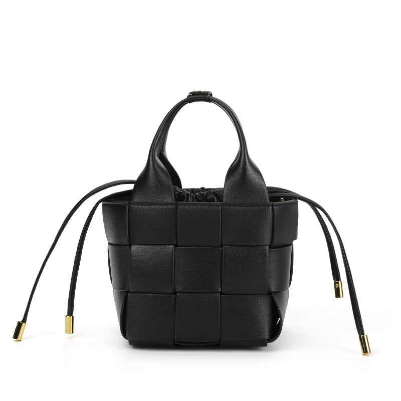 Genuine Leather Woven High-grade Vegetable Basket Bags