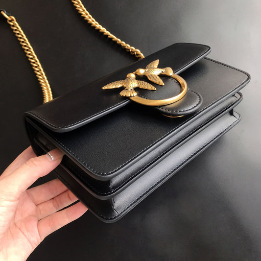 Women's Classic Genuine Leather Swallow Chain Underarm Crossbody Bags