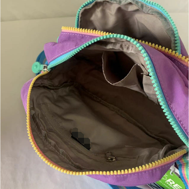 Women's Spring Monkey Urban Simple Nylon Compartment Crossbody Bags