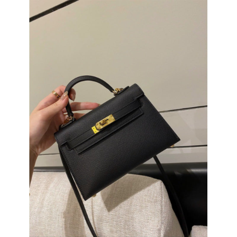 Women's Palm Print Genuine Leather Kelly Mini Bags