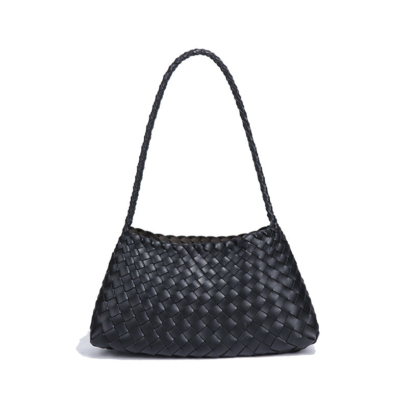 Women's French Fashion Hand-woven Portable Vegetable Basket Shoulder Bags