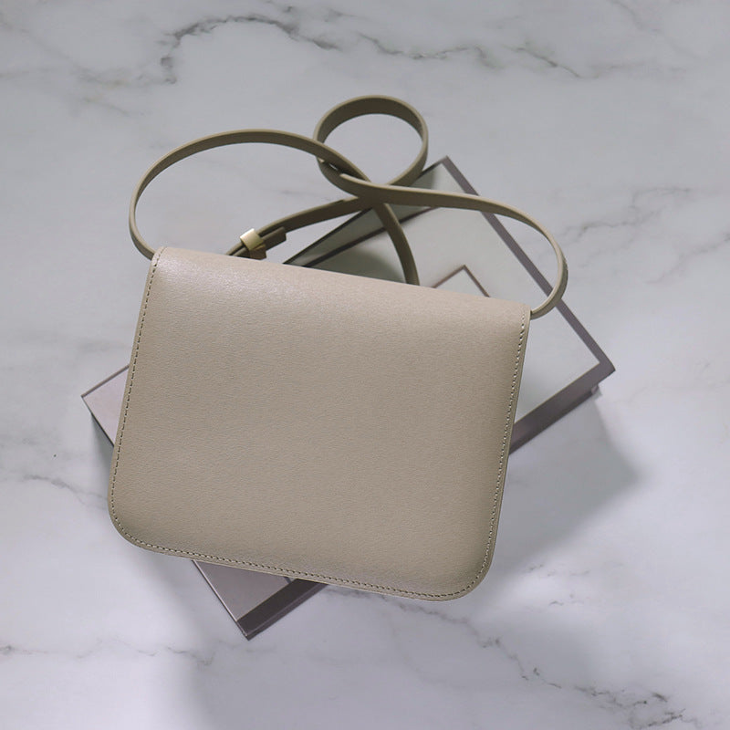 Women's Rub Grain Cowhide Leather Retro Toothpick Crossbody Bags