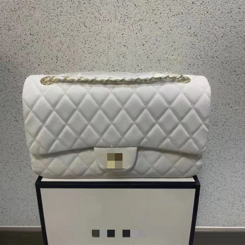 Women's High-grade Classic Style Caviar Rhombus Embroidered Crossbody Bags