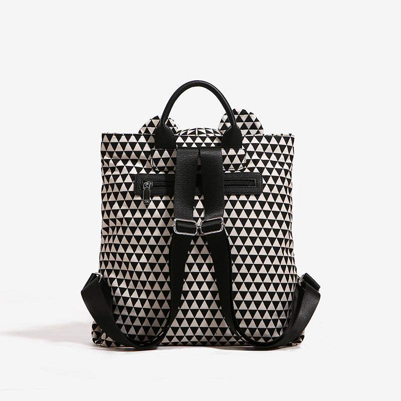 Women's Cute Fabric With Cowhide Western Style Backpacks