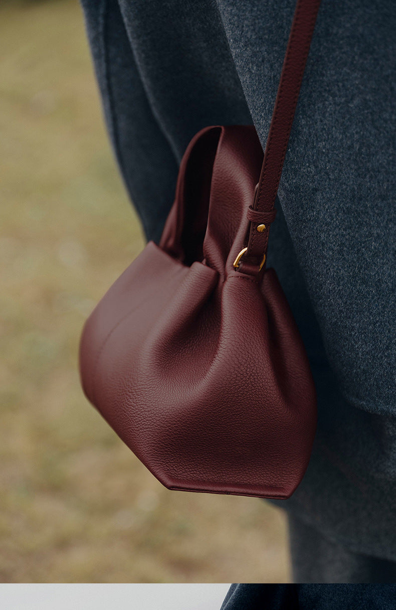 Unique Women's Lunch Box French Texture Shoulder Bags