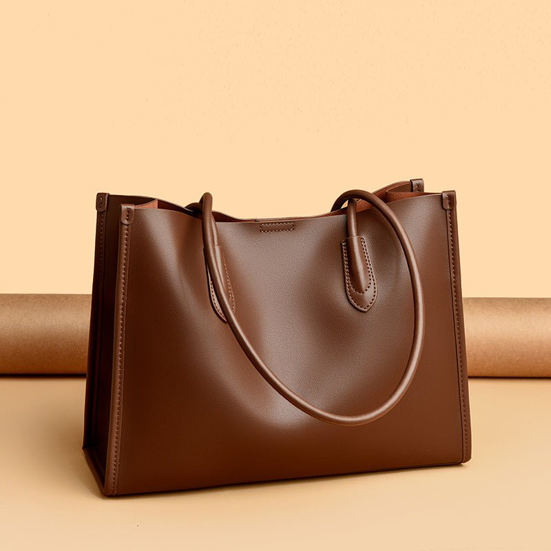 Leather Large Capacity Fashion Commuter Computer Crossbody Bags