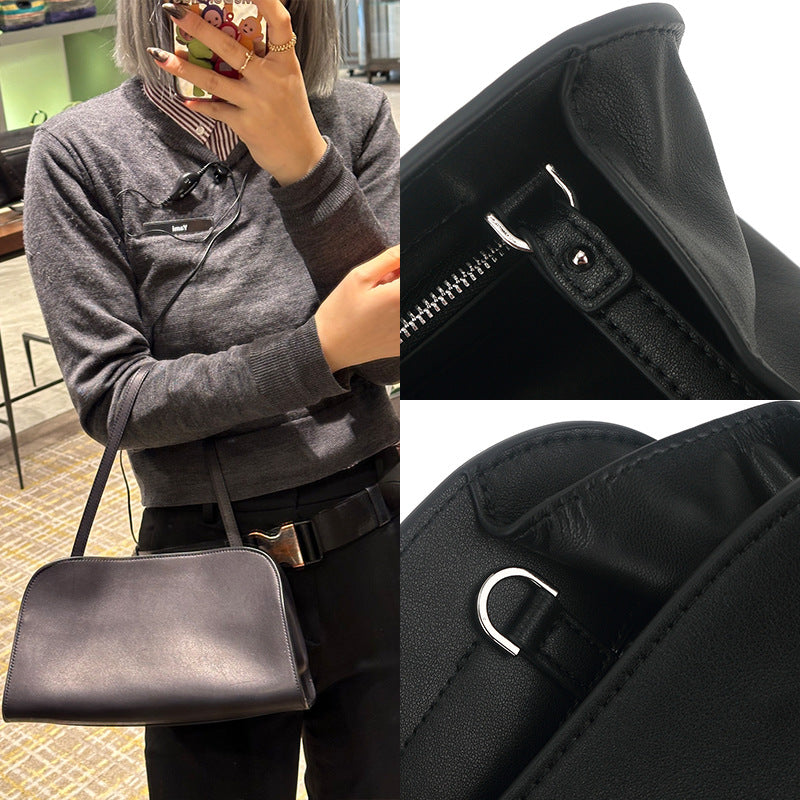 Comfortable Clutch French Minority Cowhide Simple Bags