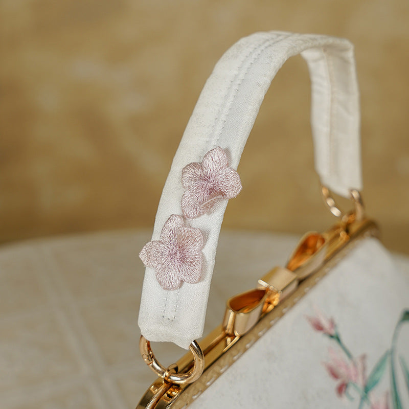 Trendy Embroidered Chinese Style Cheongsam Orchid Handbags