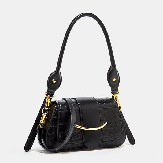 Women's Simple Niche Design Fashion Underarm Crocodile Shoulder Bags