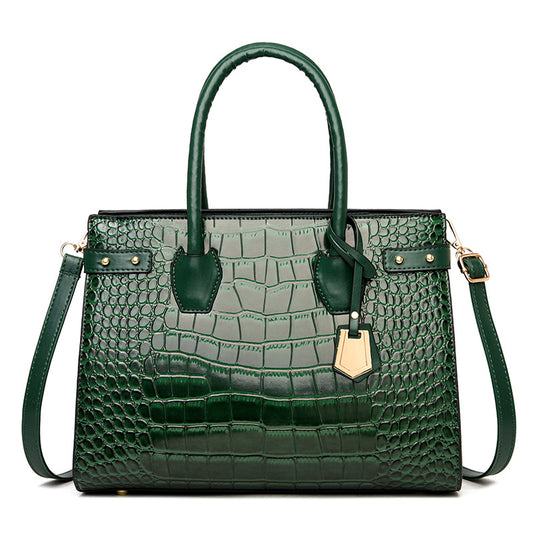 Women's Crocodile Pattern Match Sets Fashion Shoulder Bags