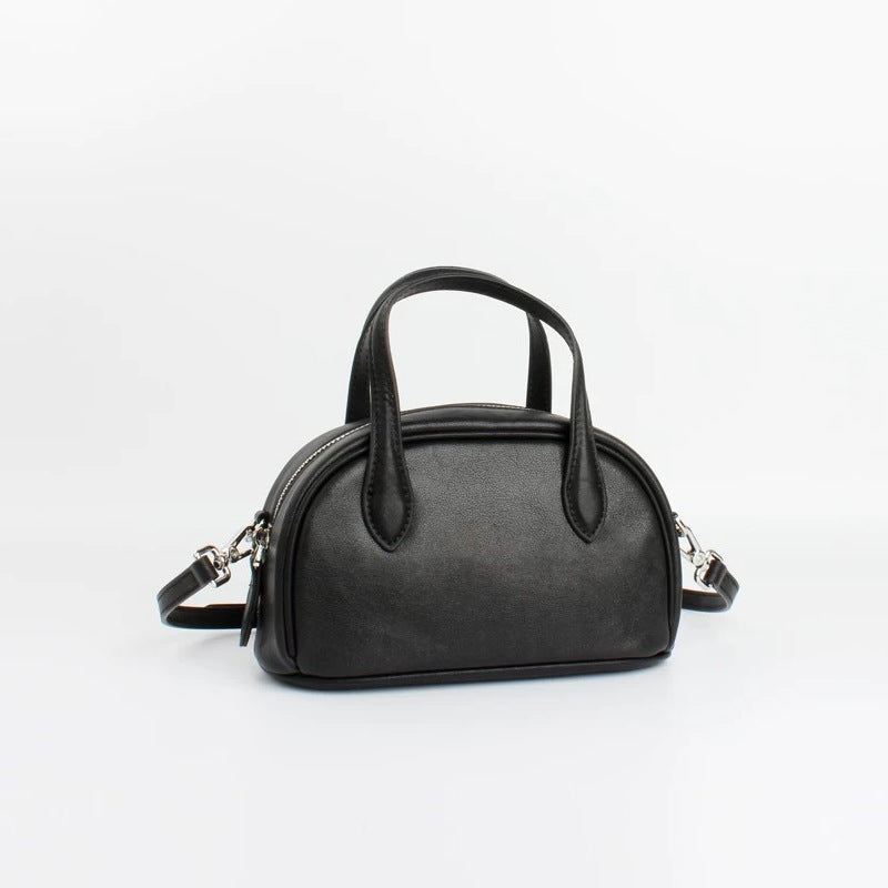 Style Niche Retro Portable Real Cowhide Bags