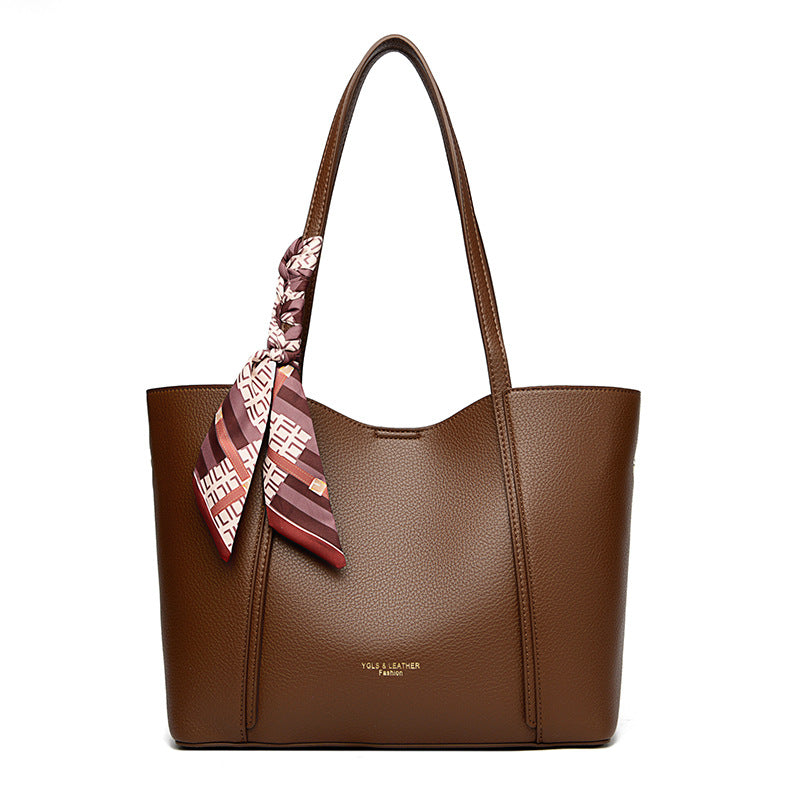 Women's Retro Solid Color Scarf Commuter Shoulder Bags