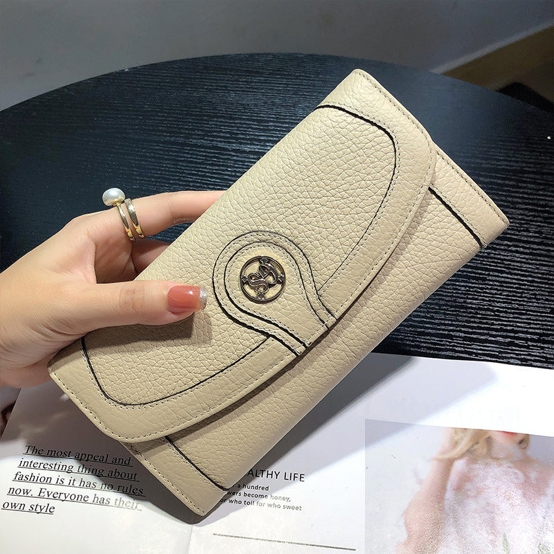 Women's Leather Long Large Capacity Mobile Versatile Card Holder