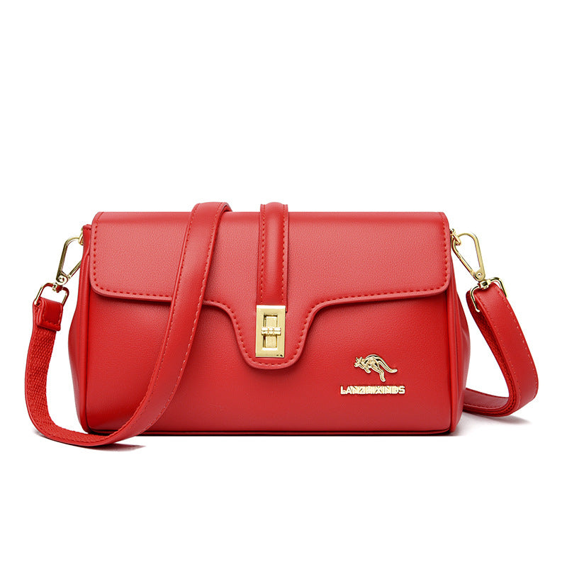 Women's Simple Trendy Korean Style Flip Solid Crossbody Bags